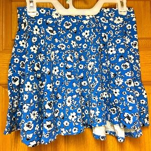 SO Large Blue and White Floral Skater Skirt